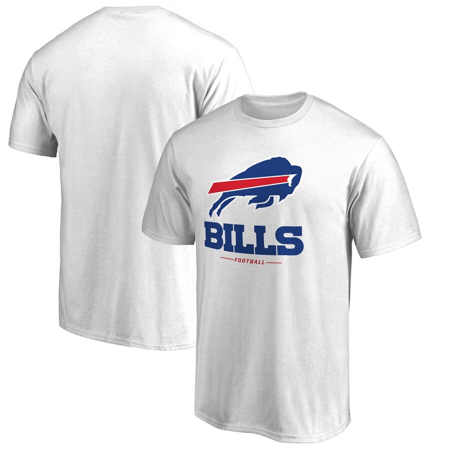 Men's Buffalo Bills White Team Lockup 2 T-Shirt - Jersey