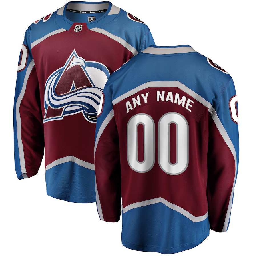 Men's Colorado Avalanche Fanatics Maroon Home Breakaway Custom Jersey - Jersey
