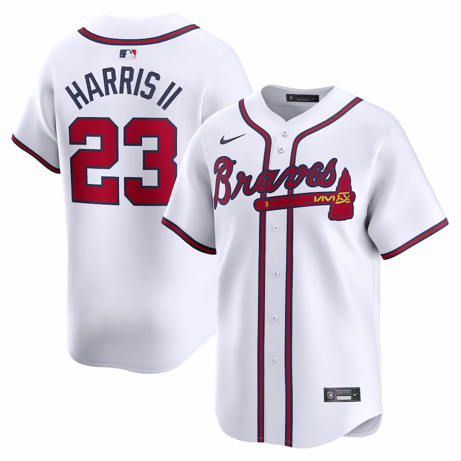 Men's Atlanta Braves Michael Harris II Nike White Home Limited Player Jersey - Jersey