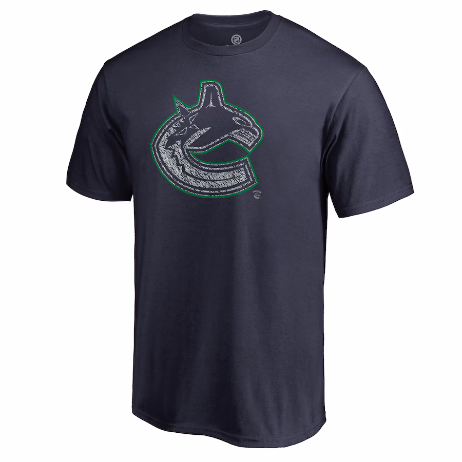Men's Vancouver Canucks Navy Static Logo T-Shirt - Jersey