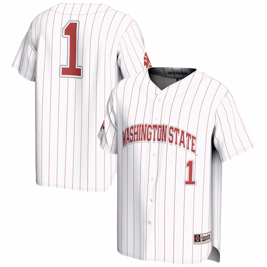 Men's GameDay Greats #1 White Washington State Cougars Lightweight Baseball Jersey - Jersey