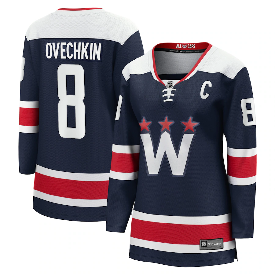 Women's Washington Capitals Alexander Ovechkin Fanatics Navy Alternate Premier Breakaway Player Jersey - Jersey