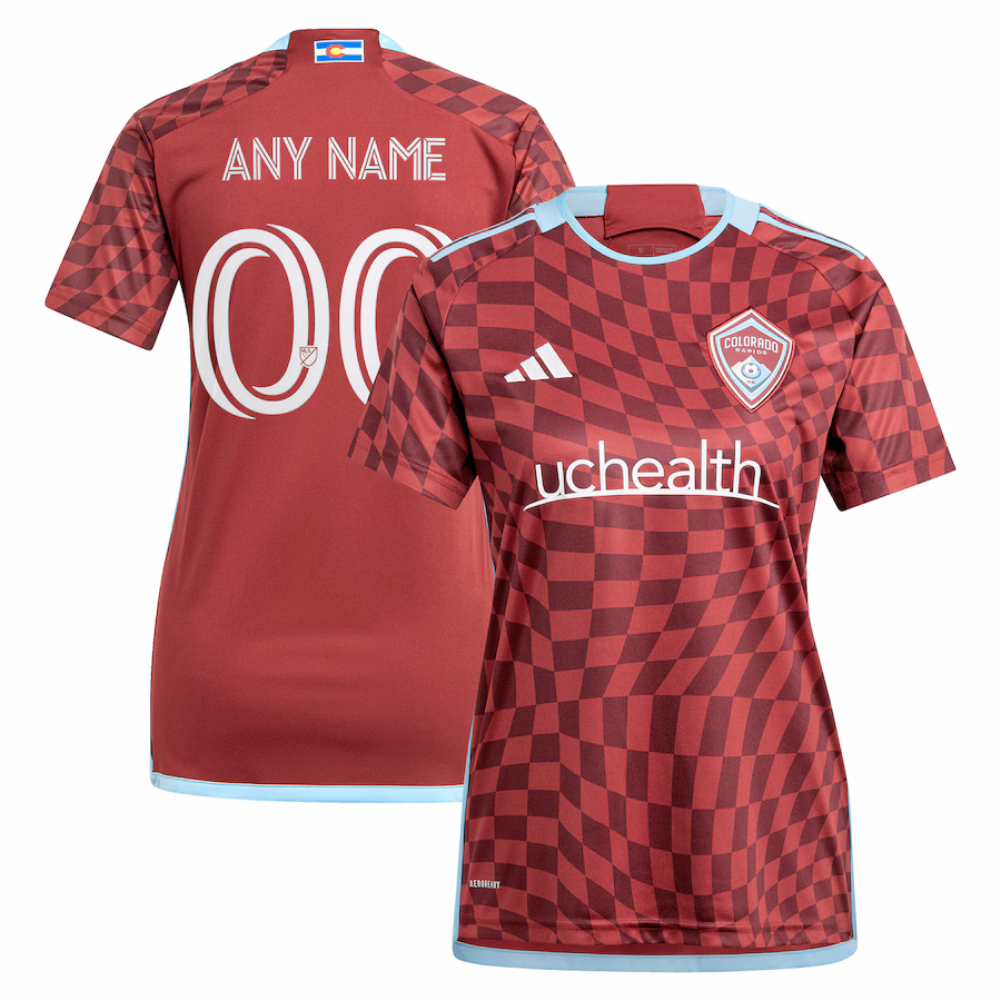 Women's Colorado Rapids  adidas Burgundy 2024 One Flag Kit Replica Custom Jersey - Jersey