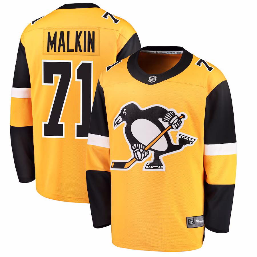 Youth Pittsburgh Penguins Evgeni Malkin Fanatics Gold Alternate Breakaway Player Jersey - Jersey