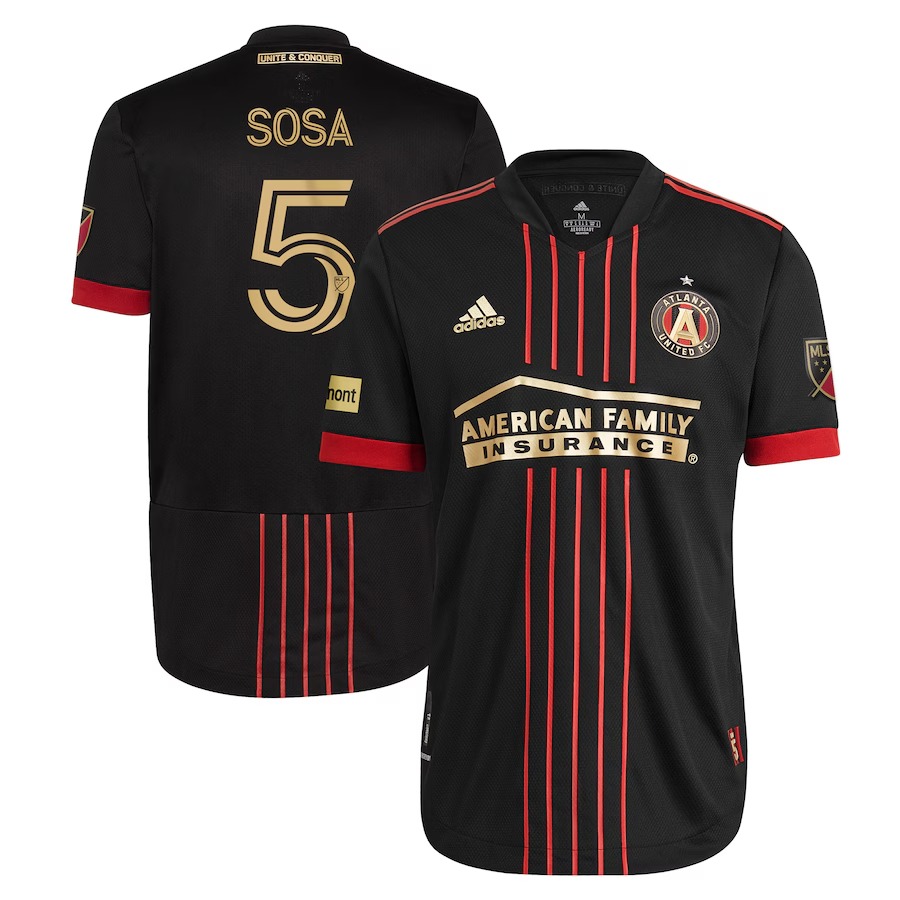 Men's Atlanta United FC Santiago Sosa adidas Black 2021 The BLVCK Kit Authentic Player Jersey - Jersey