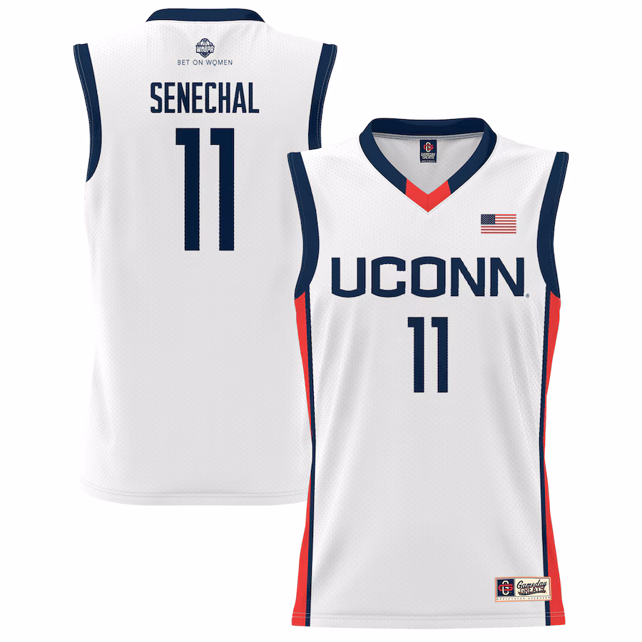 Unisex GameDay Greats Lou Lopez-Senechal White UConn Huskies Lightweight Basketball Alumni Jersey - Jersey