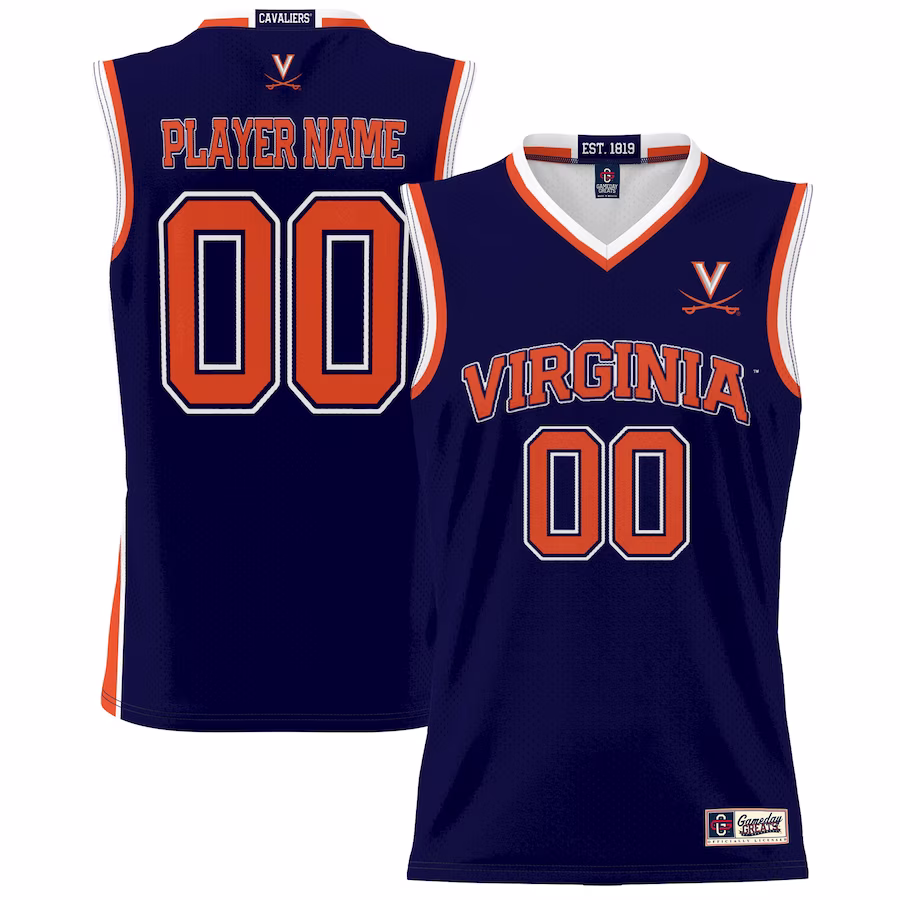 Virginia Cavaliers NIL Pick-A-Player Lightweight Basketball Jersey - Navy - Jersey