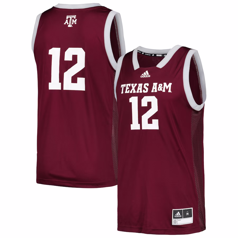 #12 Texas A&M Aggies adidas Team Swingman Jersey - Maroon - Jersey