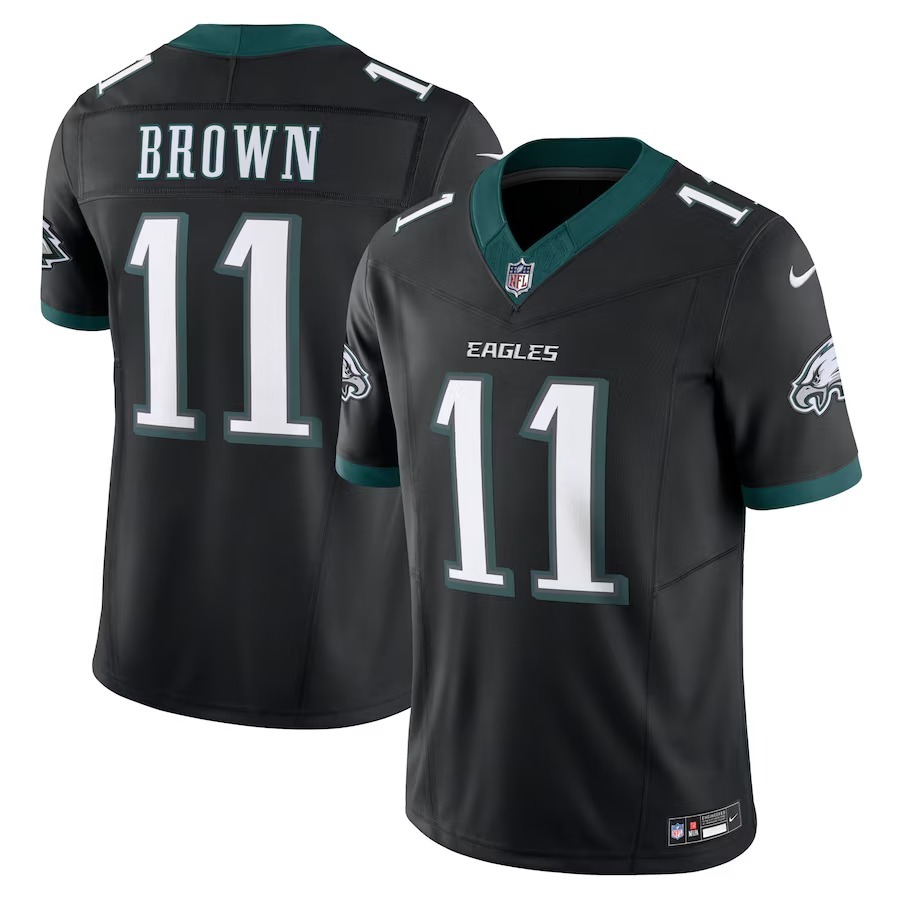 Men's Philadelphia Eagles A.J. Brown Nike Black Alternate Vapor F.U.S.E. Limited Jersey - Jersey