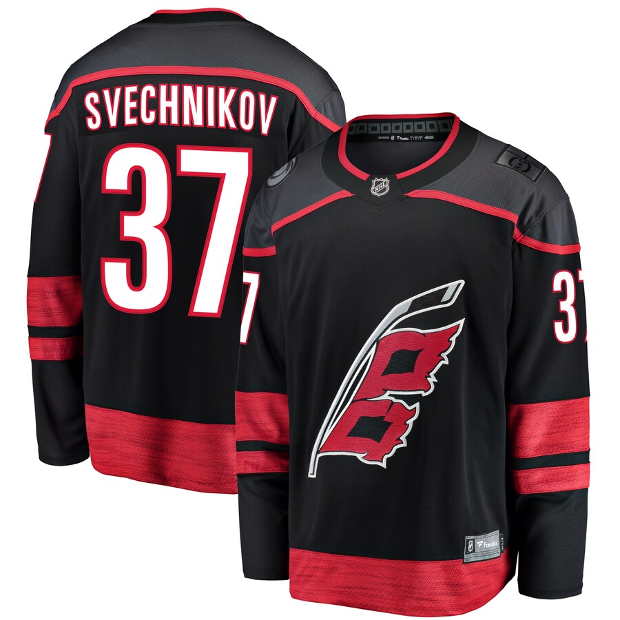 Men's Carolina Hurricanes Andrei Svechnikov Fanatics Branded Black Home Premier Breakaway Player Jersey - Jersey