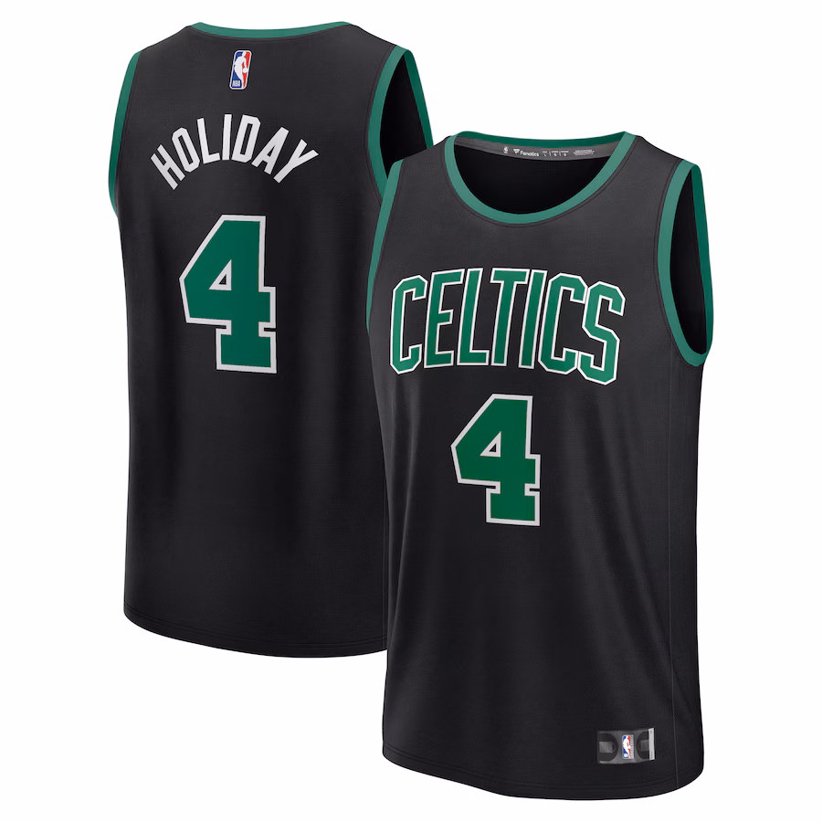 Men's Boston Celtics Jrue Holiday Fanatics Black Fast Break Replica Player Jersey - Statement Edition - Jersey