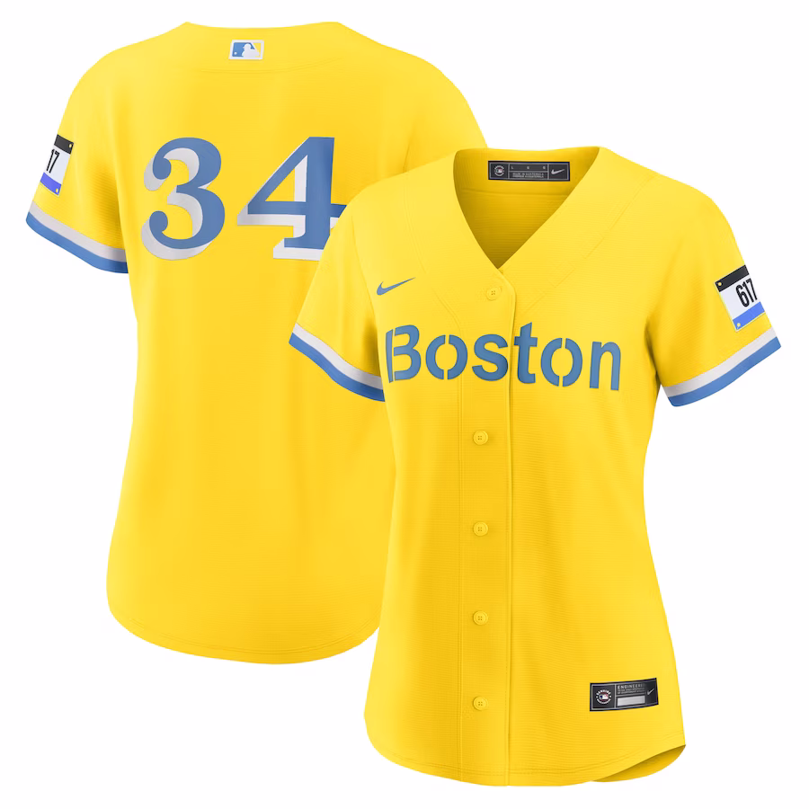 Women's Boston Red Sox David Ortiz Nike Gold City Connect Replica Player Jersey - Jersey