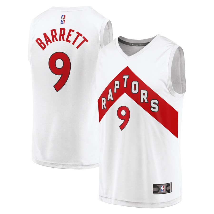 Youth Toronto Raptors RJ Barrett Fanatics White Fast Break Player Jersey - Association Edition - Jersey