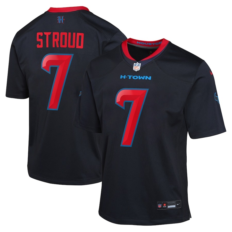 Youth Houston Texans C.J. Stroud Nike Navy 2nd Alternate Game Jersey - Jersey