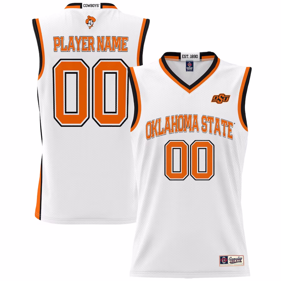 Oklahoma State Cowboys GameDay Greats Men's NIL Pick-A-Player Lightweight Basketball Jersey - White - Jersey