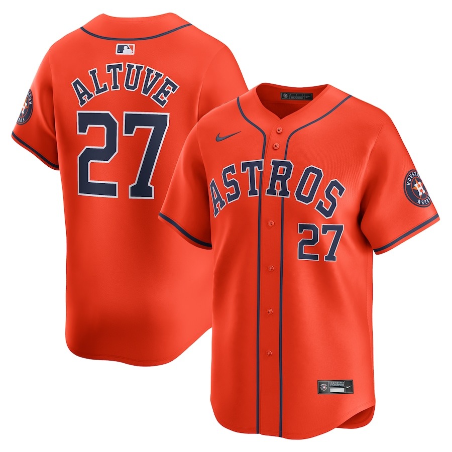 Men's Houston Astros Jose Altuve Nike Orange Alternate Limited Player Jersey - Jersey