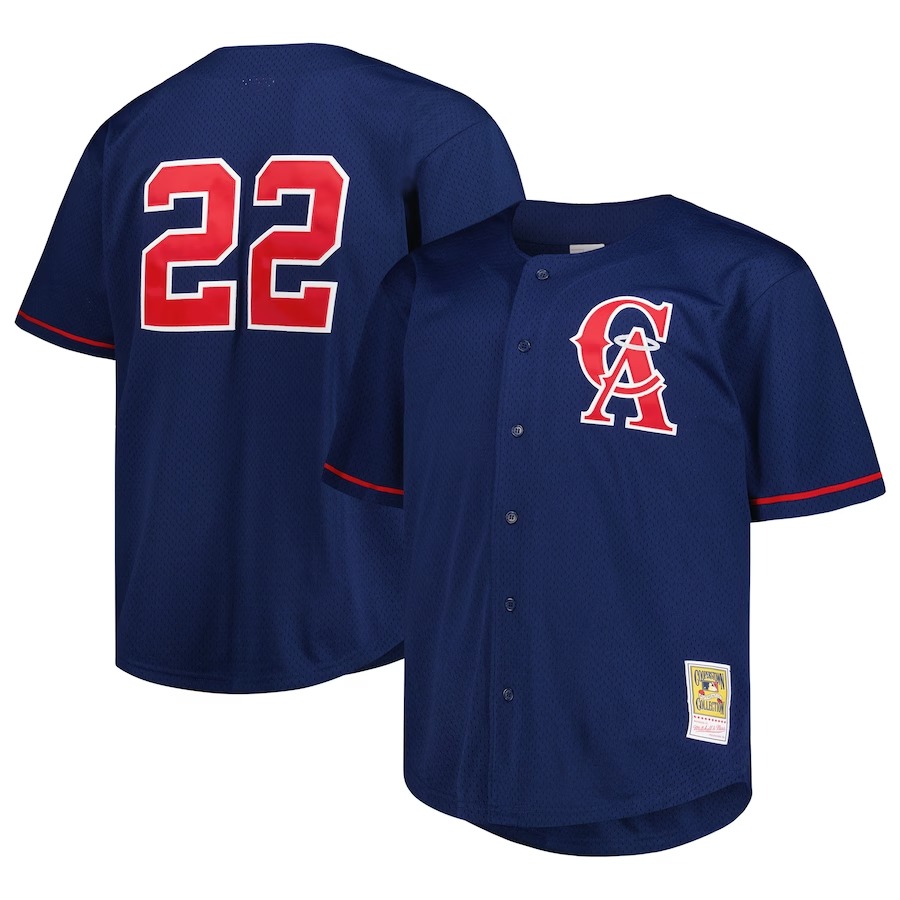 Men's California Angels Bo Jackson Mitchell & Ness Navy Big & Tall Cooperstown Collection Batting Practice Replica Jersey - Jersey