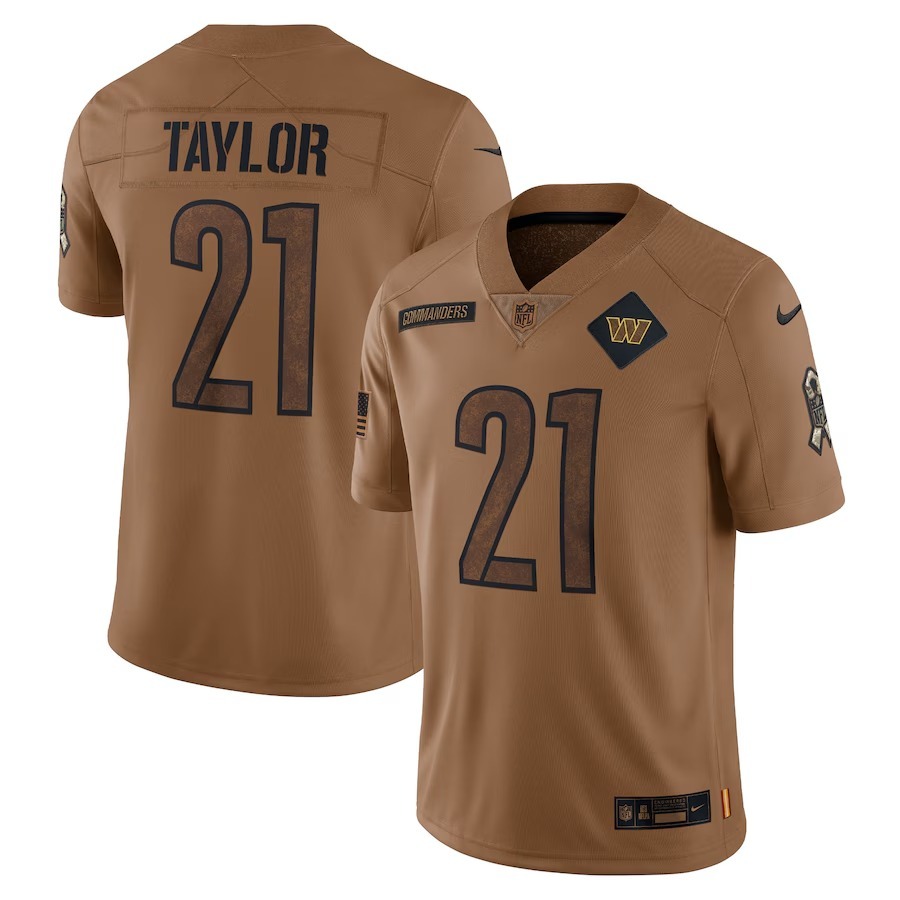 Men's Washington Commanders Sean Taylor Nike Brown 2023 Salute To Service Retired Player Limited Jersey - Jersey