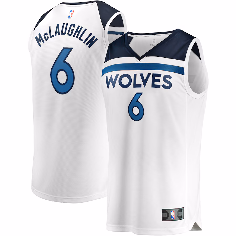 Men's Minnesota Timberwolves Jordan McLaughlin Fanatics White Fast Break Player Jersey - Association Edition - Jersey