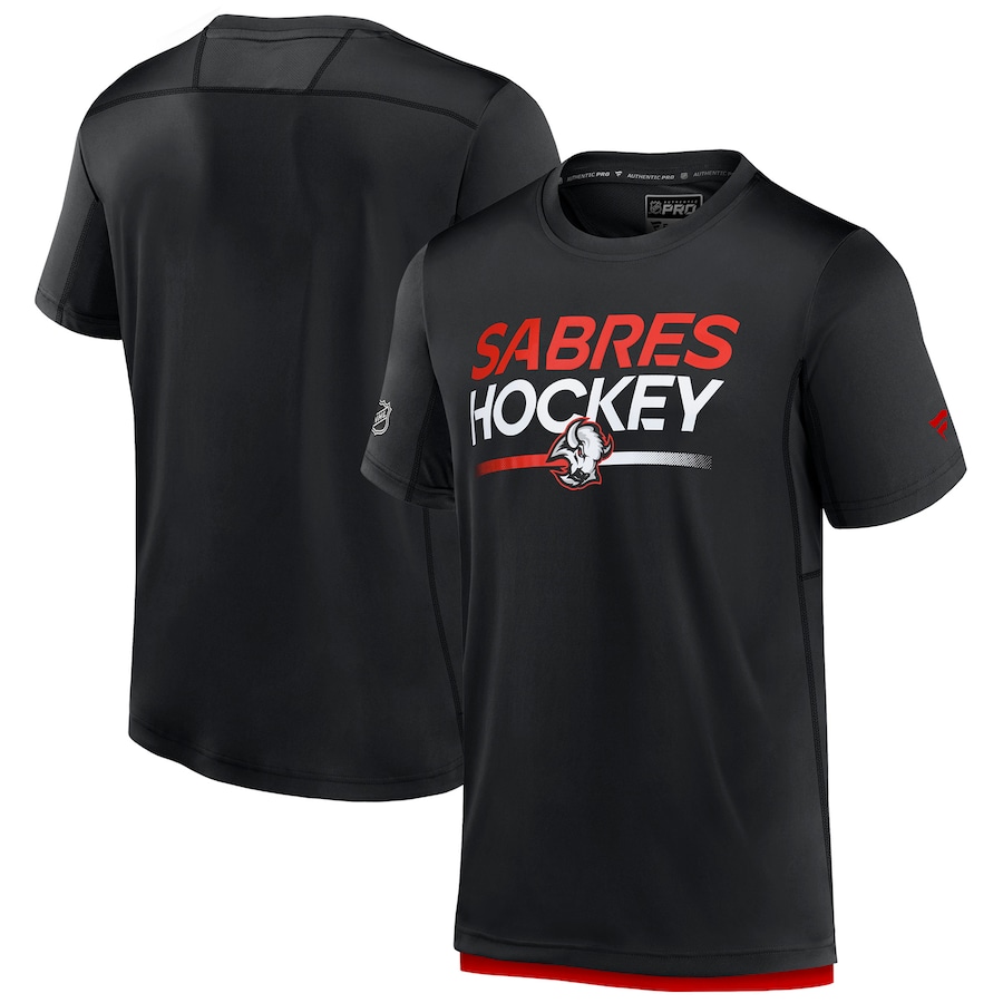 Men's Buffalo Sabres Fanatics Black Authentic Pro Tech T-Shirt - Jersey