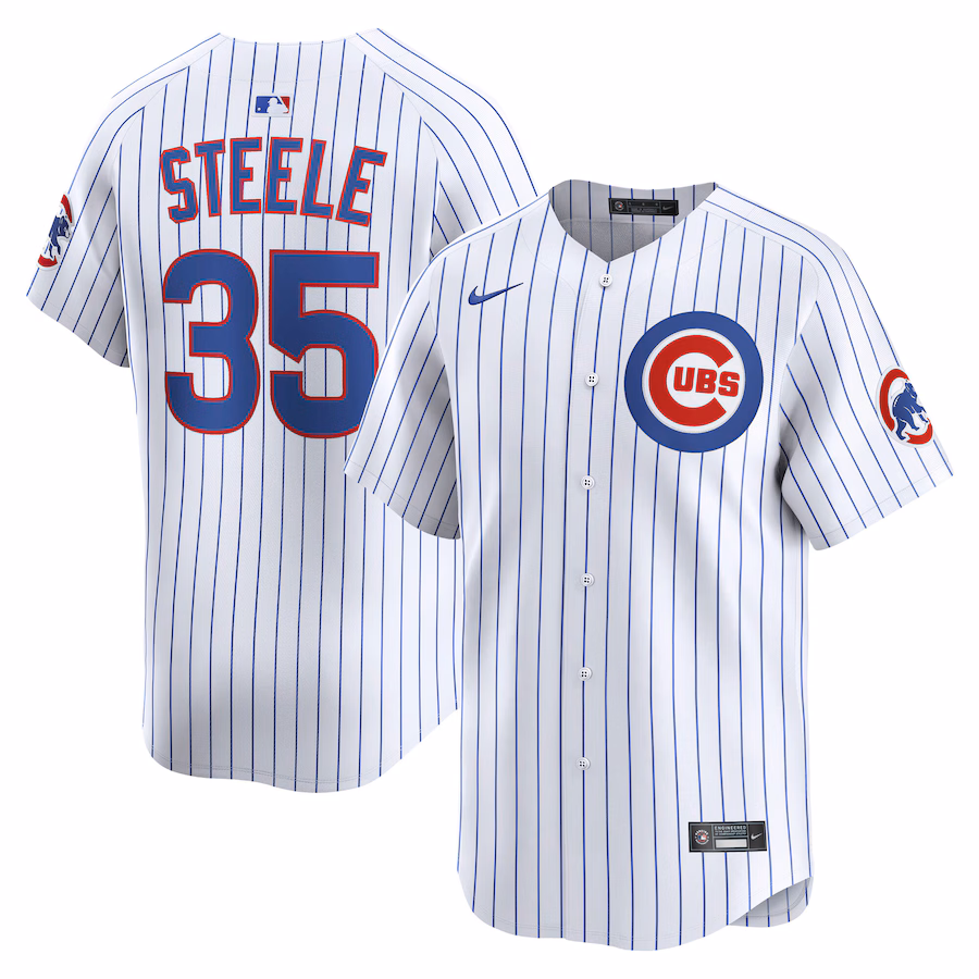 Men's Chicago Cubs Justin Steele Nike White Alternate Limited Player Jersey - Jersey