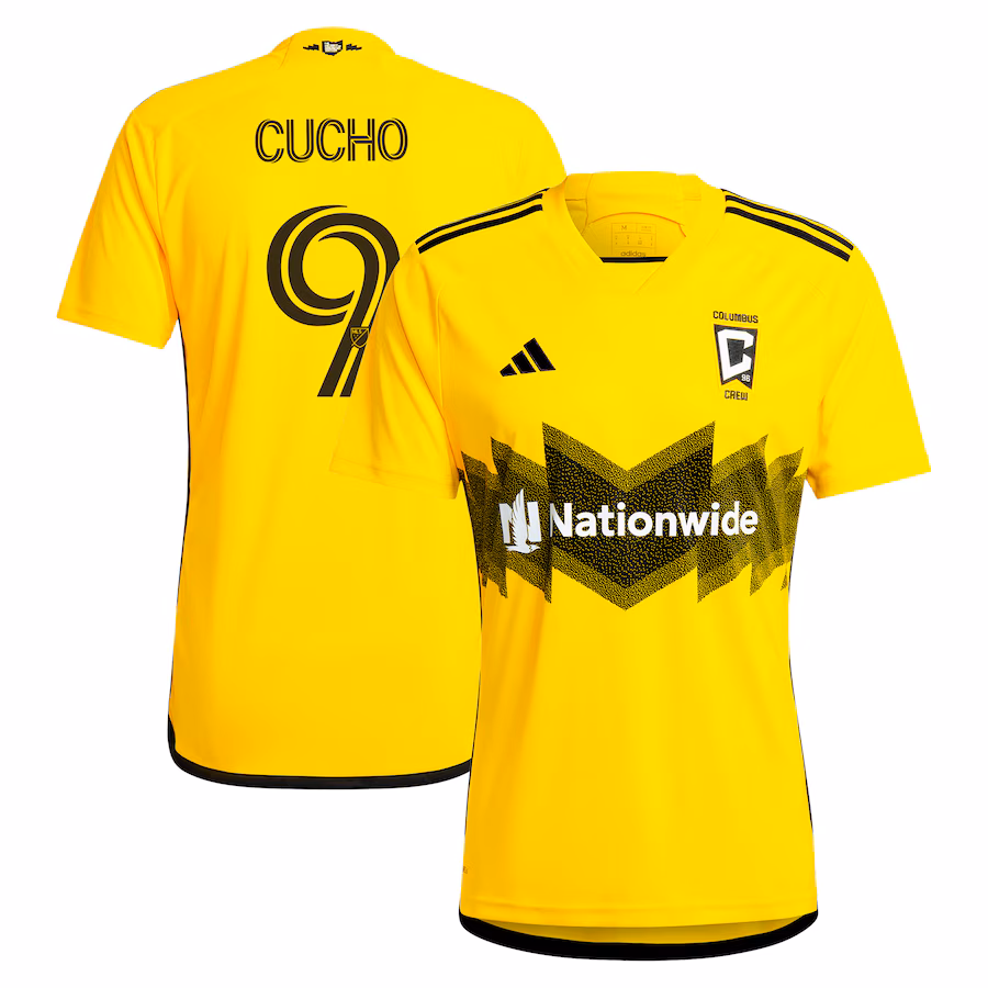 Men's Columbus Crew Cucho Hernández adidas Yellow 2024 The Home Kit Replica Player Jersey - Jersey