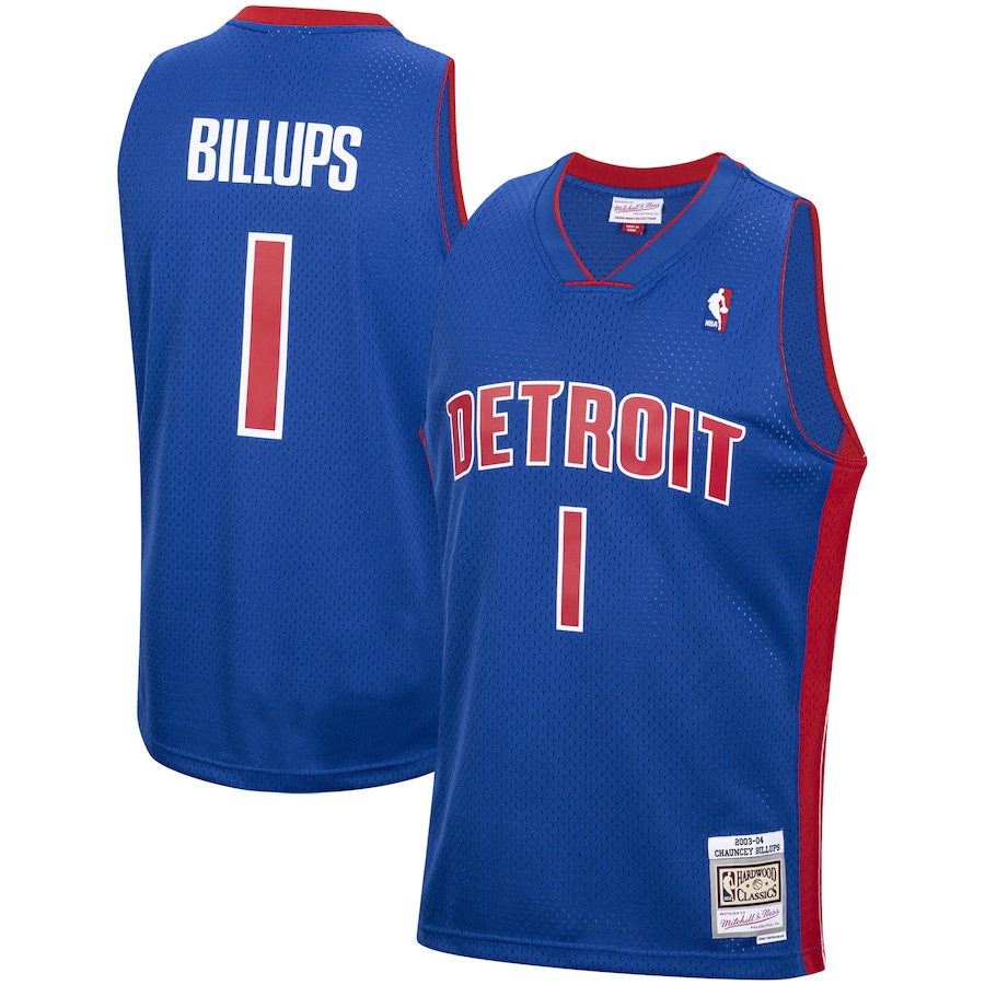 Men's Detroit Pistons Chauncey Billups Mitchell & Ness Royal 2003/04 Hardwood Classics Swingman Jersey - Jersey