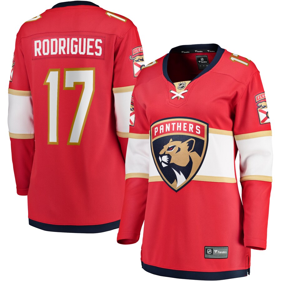 Women's Florida Panthers Evan Rodrigues Fanatics Branded Red Home Breakaway Player Jersey - Jersey