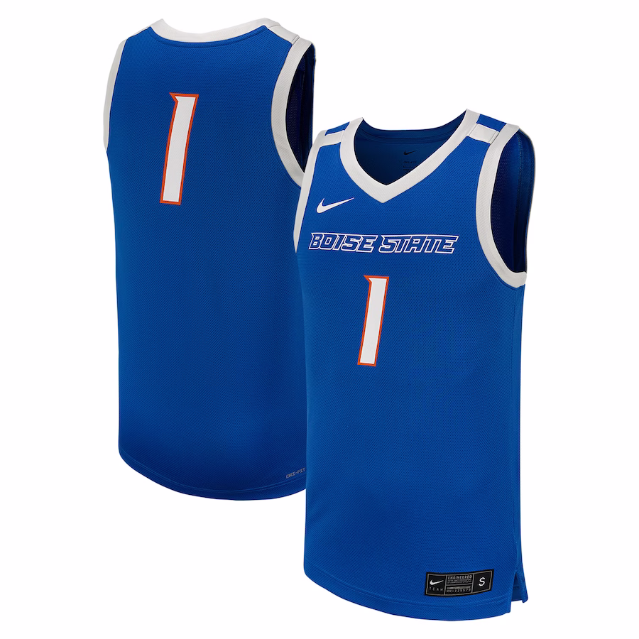 #1 Boise State Broncos Nike Replica Basketball Jersey - Royal - Jersey