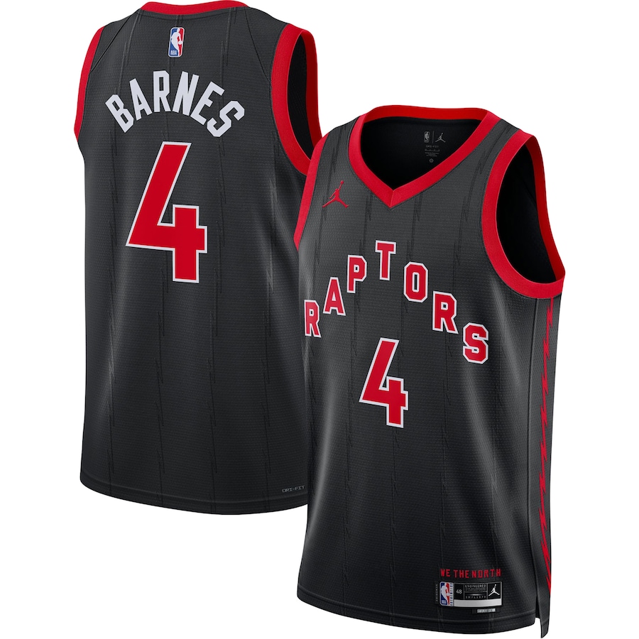 Unisex Toronto Raptors Scottie Barnes Jordan Brand Black Swingman Jersey - Statement Edition - Jersey