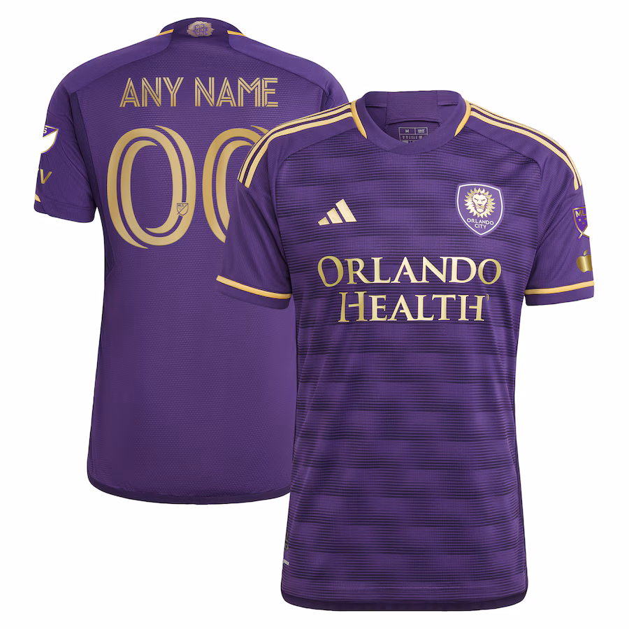Men's Orlando City SC adidas Purple 2023 The Wall Kit Authentic Custom Jersey - Jersey