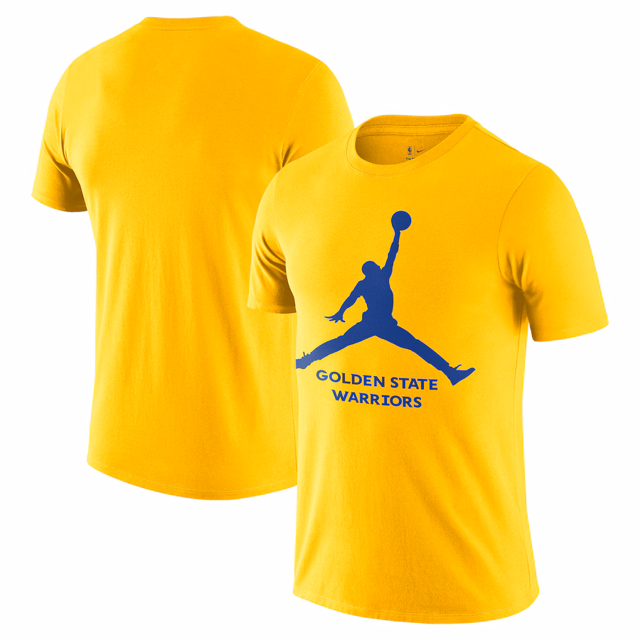 Men's Golden State Warriors Nike Gold Essential Jumpman T-Shirt - Jersey