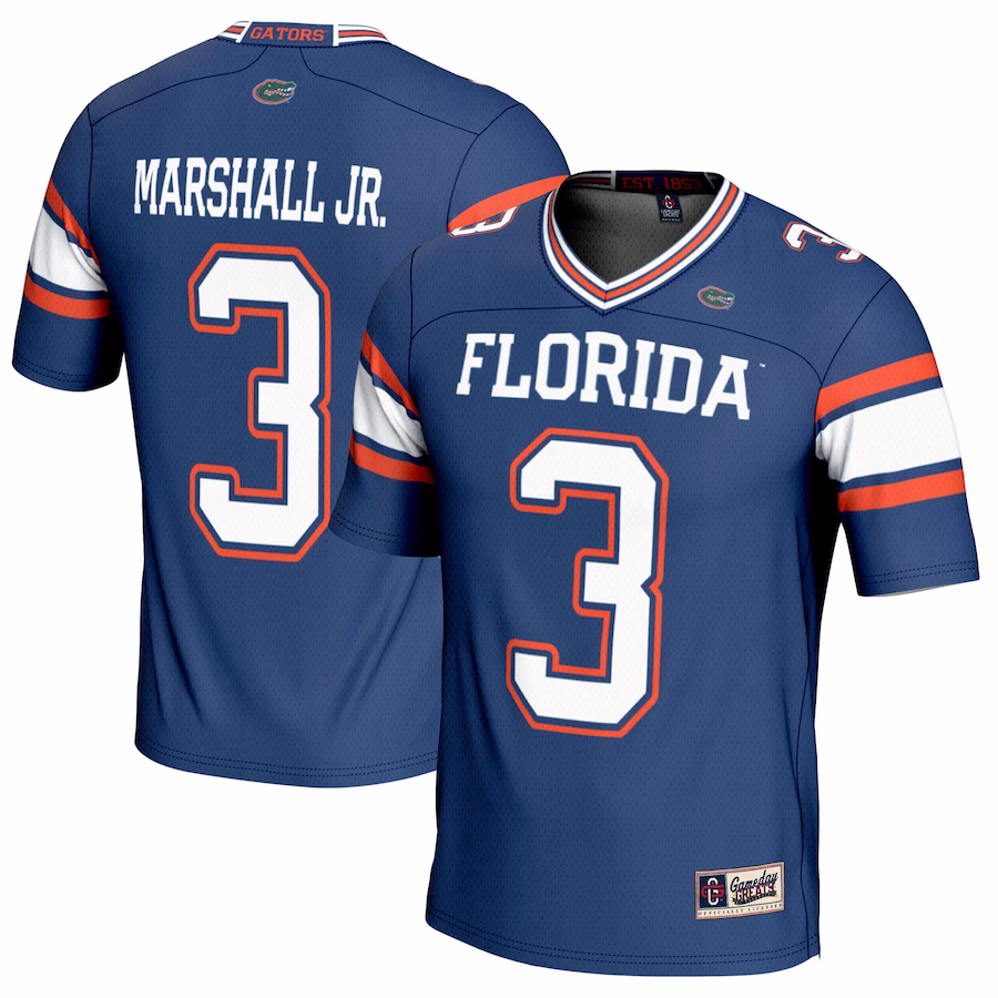 Jason Marshall Jr. Florida Gators GameDay Greats Youth NIL Player Football Jersey - Royal - Jersey