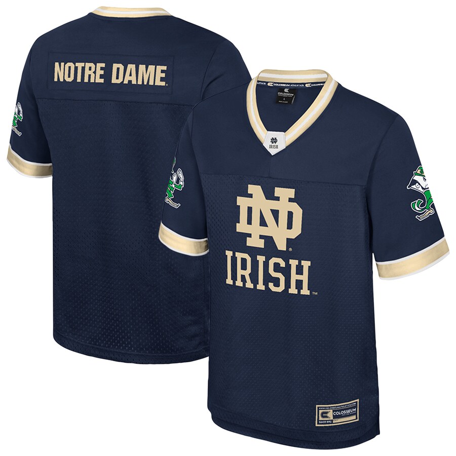 Men's Colosseum  Navy Notre Dame Fighting Irish Nothing But The Hits Football Jersey - Jersey