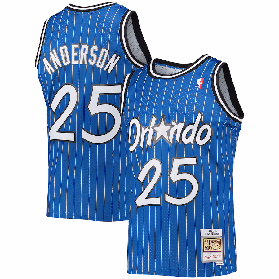 Men's Orlando Magic Nick Anderson Mitchell & Ness Blue 1994/95 Hardwood Classics Swingman Jersey - Jersey