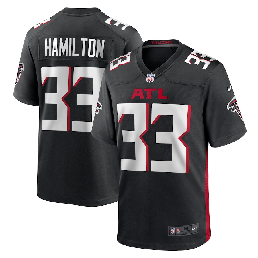 Men's Atlanta Falcons Antonio Hamilton Nike  Black Game Jersey - Jersey