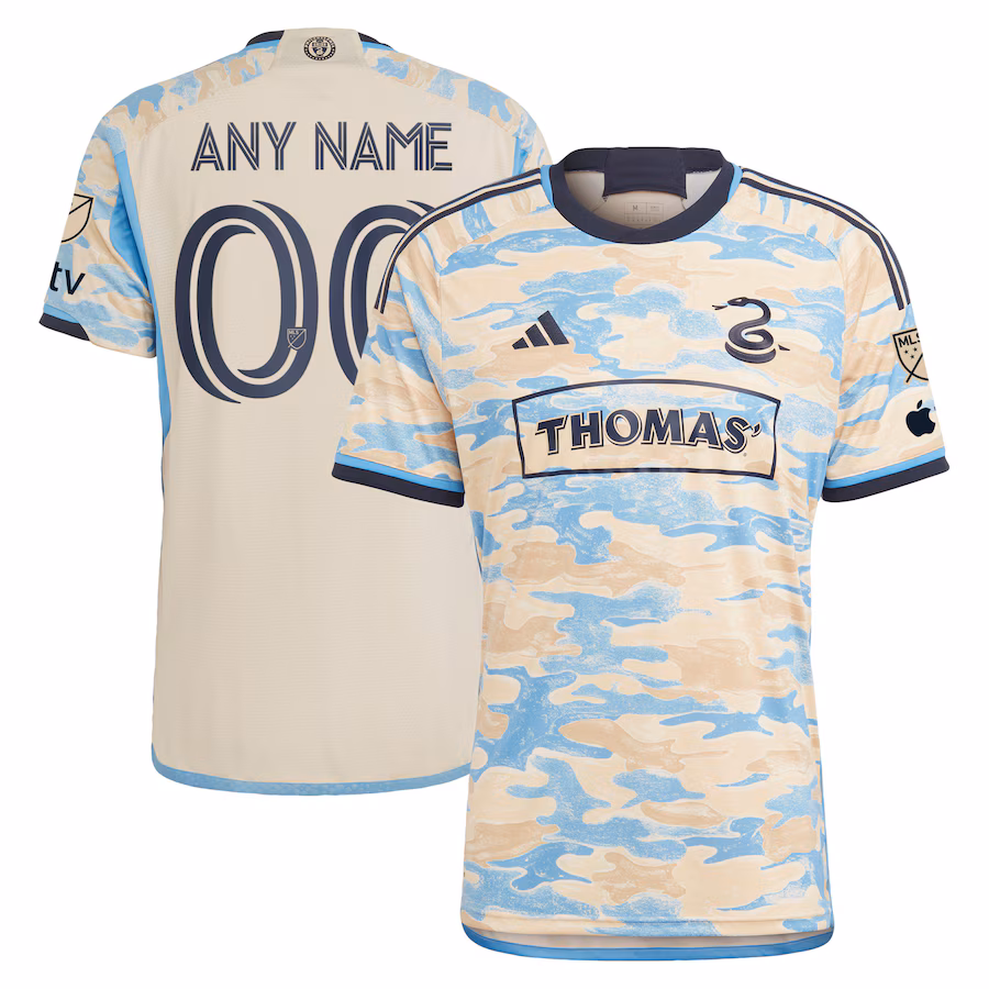 Men's Philadelphia Union adidas Tan 2023 For Philly Authentic Custom Jersey - Jersey