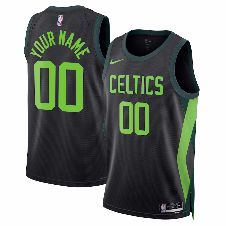 Unisex Boston Celtics Nike Black 2024/25 Custom Swingman Jersey - City Edition - Jersey
