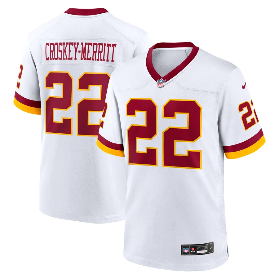 Men's Washington Commanders Jacory Croskey-Merritt Nike White Game Super Bowl Era Jersey - Jersey