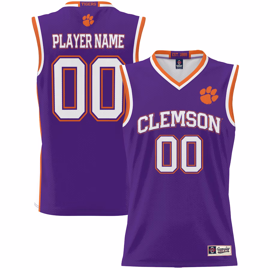 Clemson Tigers GameDay Greats Unisex  Lightweight NIL Pick-A-Player Basketball Jersey - Purple - Jersey