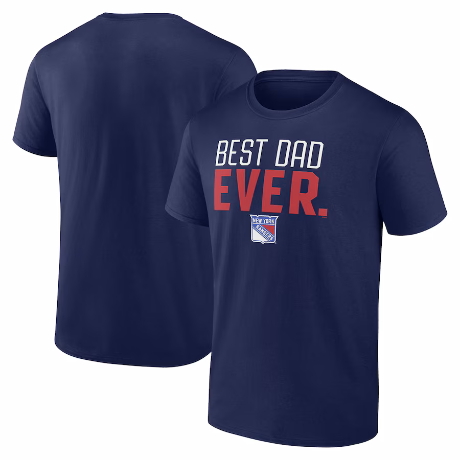 Men's New York Rangers Navy Best Dad Ever T-Shirt - Jersey