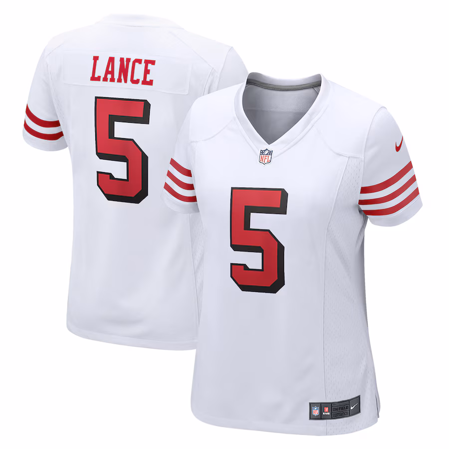 Women's San Francisco 49ers Trey Lance Nike White Player Jersey - Jersey