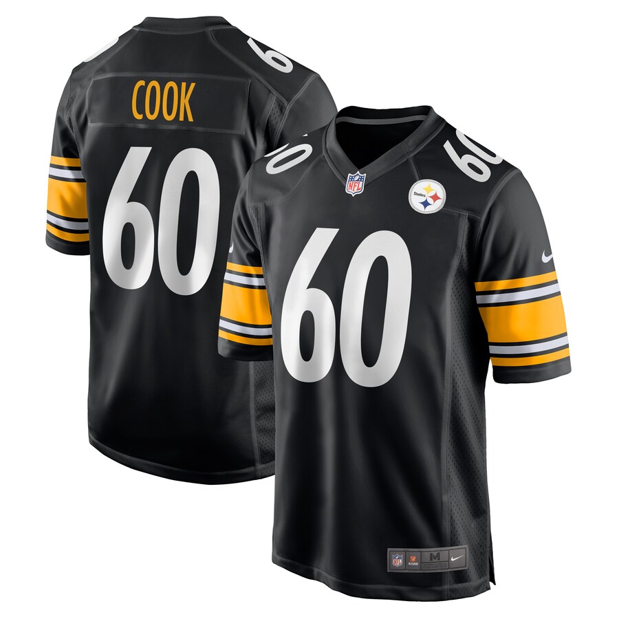 Men's Pittsburgh Steelers Dylan Cook Nike  Black  Game Jersey - Jersey