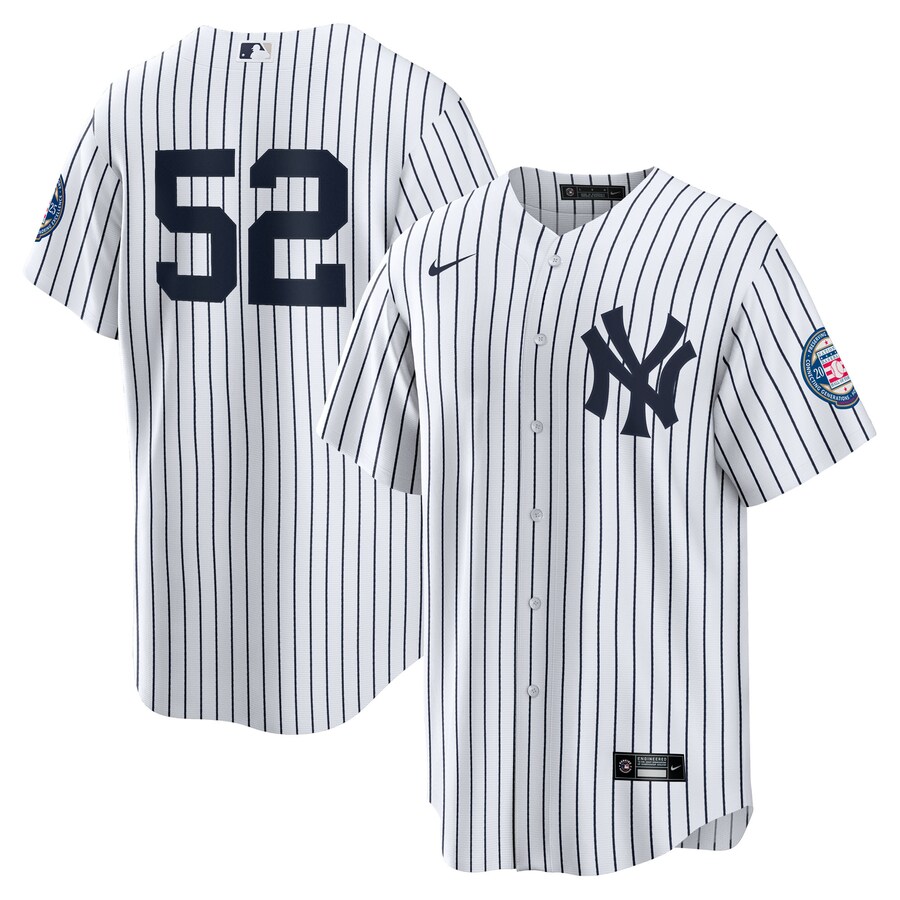 Men's New York Yankees CC Sabathia Nike White 2025 Baseball Hall of Fame Name & Number Retired Replica Jersey - Jersey