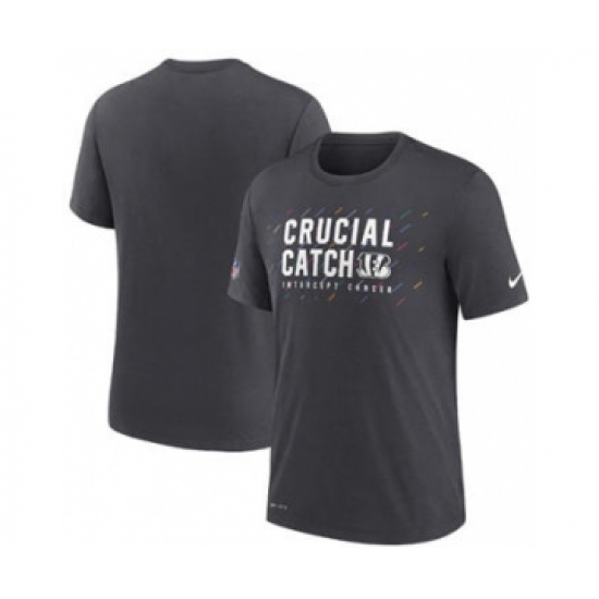Men's Cincinnati Bengals Charcoal 2021 Crucial Catch Performance T-Shirt - Jersey