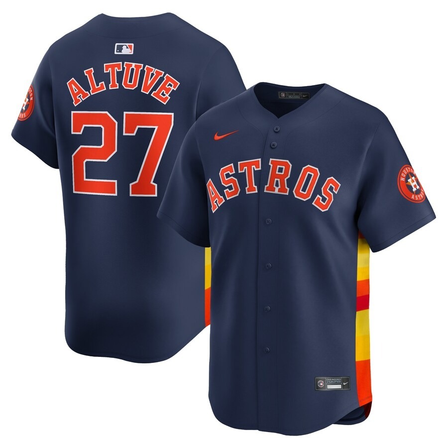 Men's Houston Astros Jose Altuve Nike Navy Alternate Limited Player Jersey - Jersey