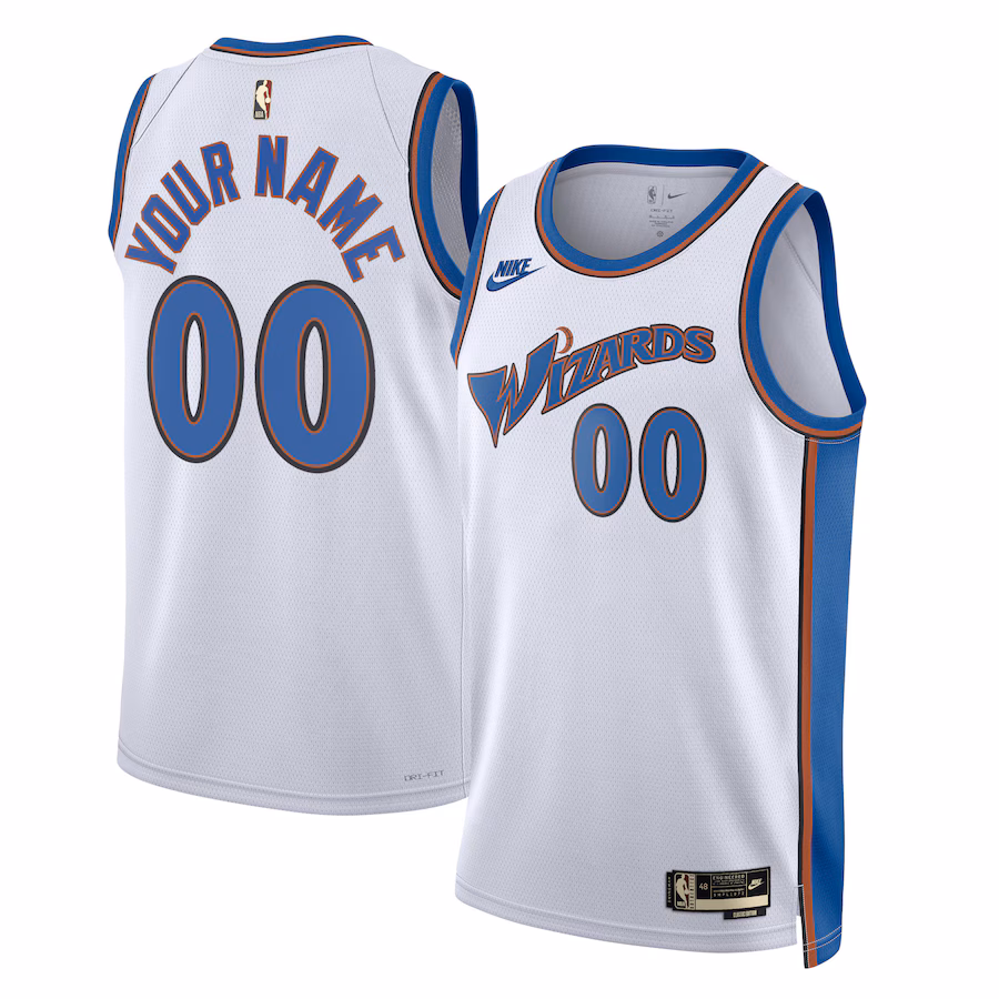 Unisex Washington Wizards Nike White 2022/23 Custom Swingman Jersey - Classic Edition - Jersey