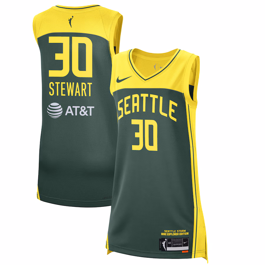 Women's Seattle Storm Breanna Stewart Nike Green 2021 Explorer Edition Victory Player Jersey - Jersey