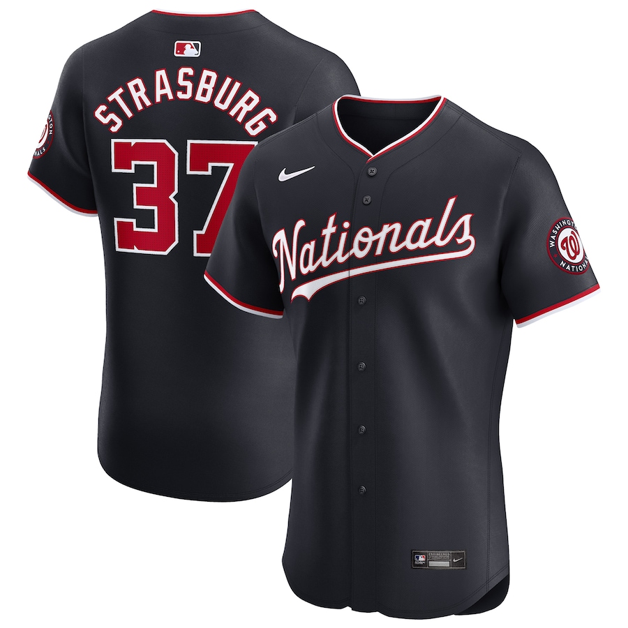 Men's Washington Nationals Stephen Strasburg Nike Navy Alternate Elite Player Jersey - Jersey