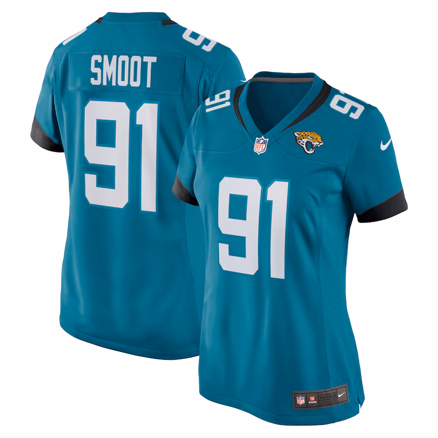 Women's Jacksonville Jaguars Dawuane Smoot Nike Teal Nike Game Jersey - Jersey
